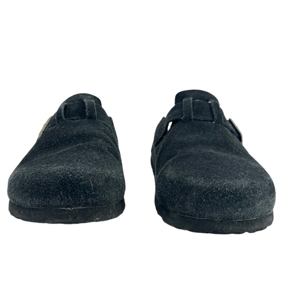 White Mountain “Boston” Black Suede Clogs Slip On Cork Sole Mules Slides | 7 - Picture 4 of 9